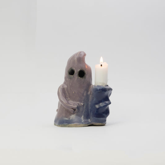 Ghost_lysestage_skulptur_lilla